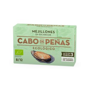 Mejillones Escabeche 8/12 Aceite Oliva V.E BIO, 111g